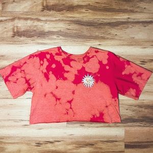 Custom bleached ROMWE crop top